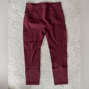 LULULEMON BURGUNDY LEGGINGS